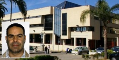 Il tribunale di Palmi e nel riquadro Rocco Pasqualone
